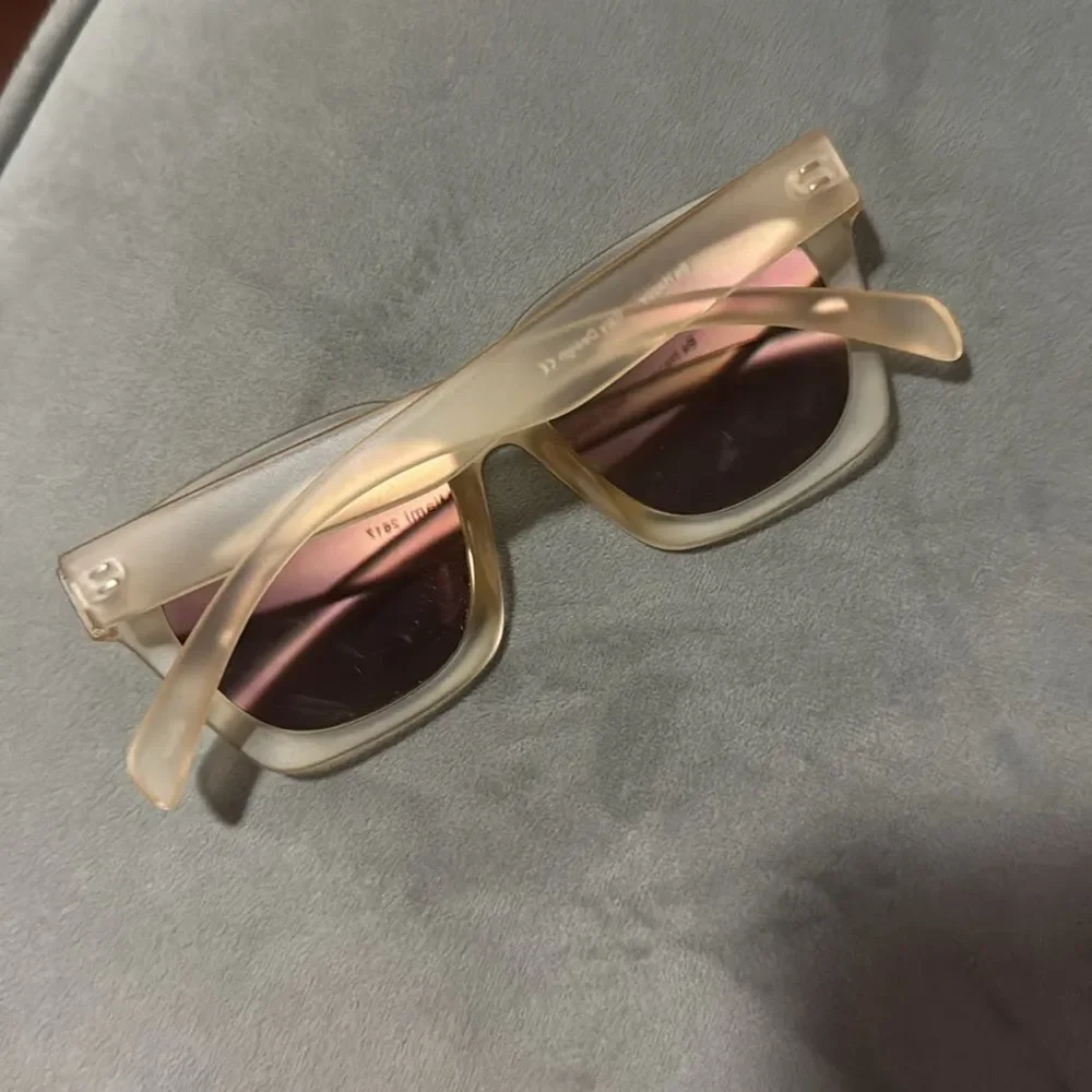 Stylish Yellow / Tan Plastix Glasses - BRAND NEW - Dark Lense